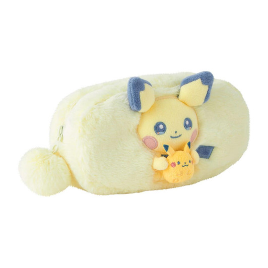  Pokemon Center Original Fluffy Pouch Little Daydream Pichu And Pikachu Plush 