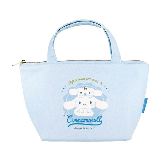 T's Factory Sanrio Insulated Canvas Lunch Bag Badge Logo Cinnamoroll