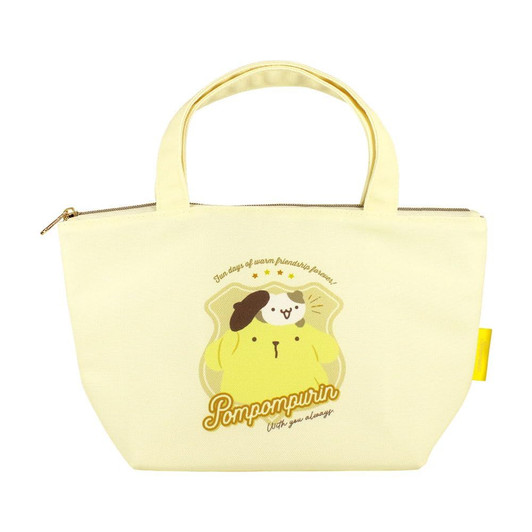 T's Factory Sanrio Insulated Canvas Lunch Bag Badge Logo Pom Pom Purin