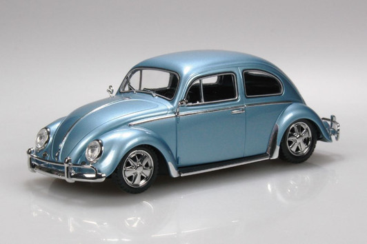 Aoshima Rakupla Snap Kit 1/32 No. 20 CU-SS Volkswagen Beetle Custom Strato Silver Plastic Model
