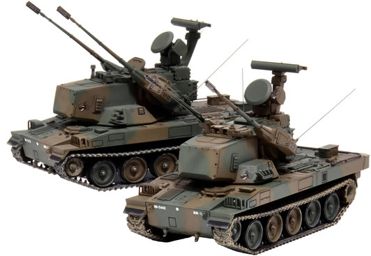Fujimi 1/72 Military Series No.9 EX-3 JGSDF Type 87 Self-Propelled Anti-Aircraft Gun (2 Vehicles) Special Edition (w/Etched Parts) Plastic Model Kit