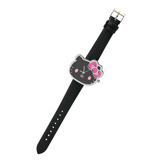 Sanrio Other Face Shaped Watch I Love Hello Kitty Black 574911