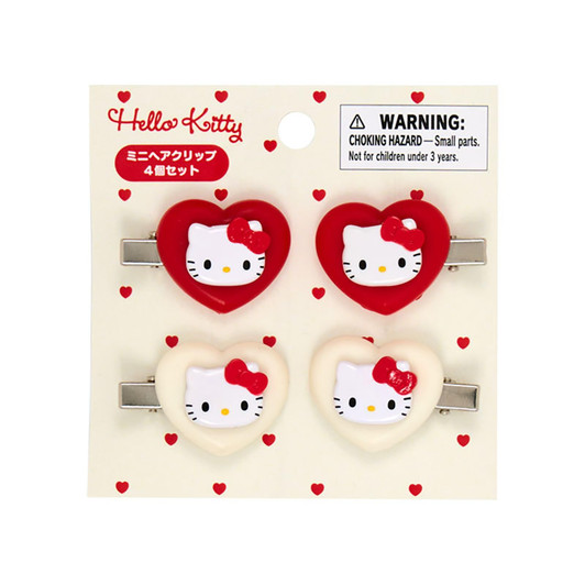 Sanrio Hello Kitty Mini Hair Clip 4 Piece Set Hair Accessory 635162