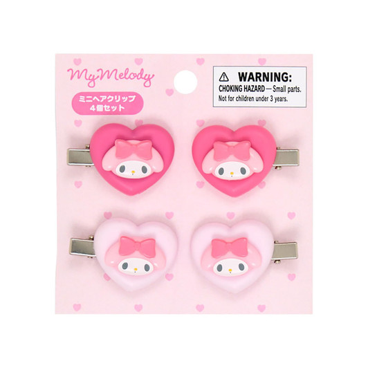 Sanrio My Melody Mini Hair Clip 4 Piece Set Hair Accessory 635197