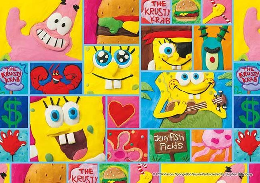 Jigsaw Puzzle SpongeBob Tile Art (108 Pieces)