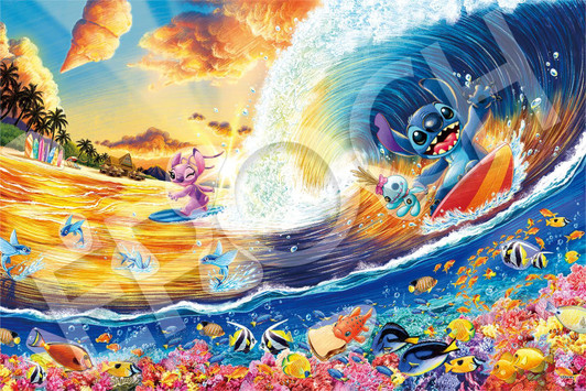 97-803S Stitch Sunset Surfing