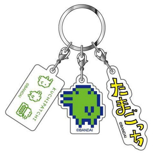 HASEPRO Tamagotchi Three Linked Acrylic Key Holder Kuchipatchi Dot