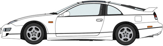 Hasegawa 1/24 Nissan Fairlady Z (Z32) Version R Twin Turbo 2by2 (1998) White Pearl Plastic Model