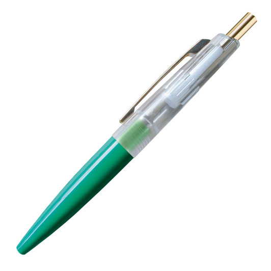 Anterique Stationers Mini Ballpoint Pen - 0.5 mm - Clear x Basil Green