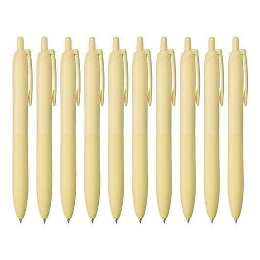 Uni Jetstream Lite Touch Ink Ballpoint Pen - 0.5 mm - Light Yellow Body - Black Ink