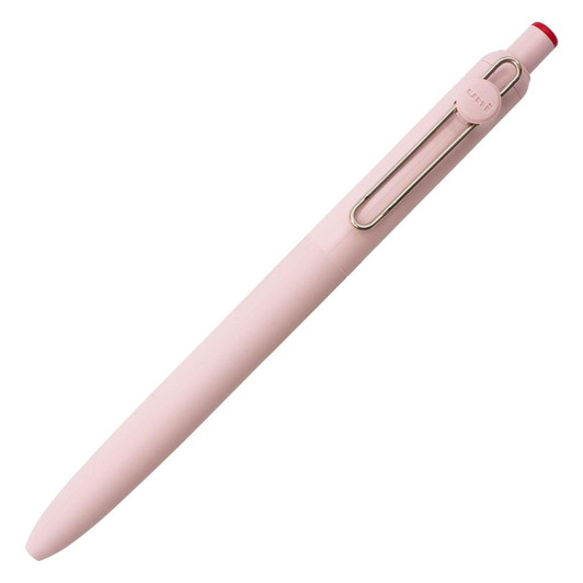  Uni-ball ZENTO Gel Pen - Basic Model - 0.5 mm - Light Pink Body - Red Ink 