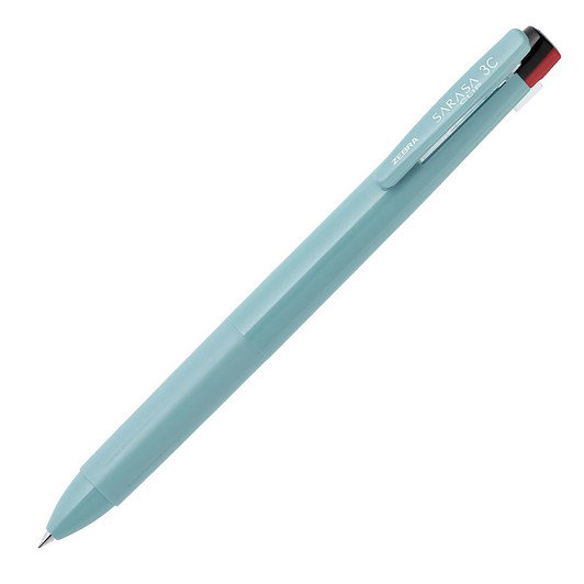 Zebra Sarasa Clip 3C 3 Color Gel Multi Pen - 0.4 mm - Mist Blue Body