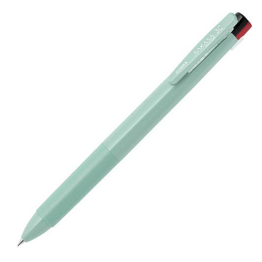 Zebra Sarasa Clip 3C 3 Color Gel Multi Pen - 0.4 mm - Moss Green Body