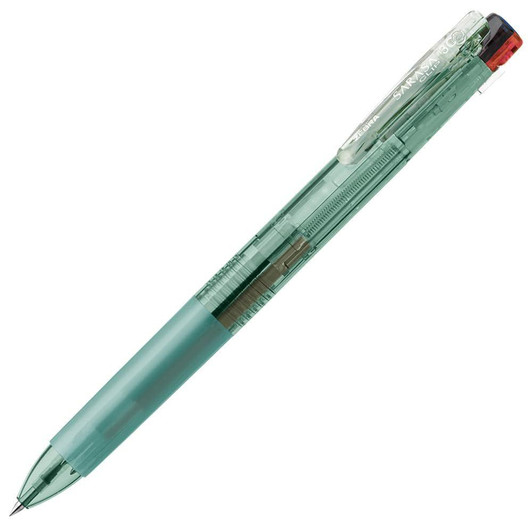  Zebra Sarasa Clip 3C 3 Color Gel Multi Pen - 0.4 mm - Water Green Body - Limited Edition 