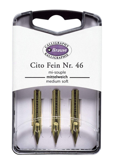 Brause Dip Pen Nib - 46 Cito Fein - Pack of 3