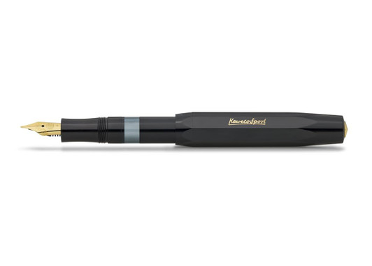 Kaweco Classic Sport Piston Filler Fountain Pen - Black - Extra Fine