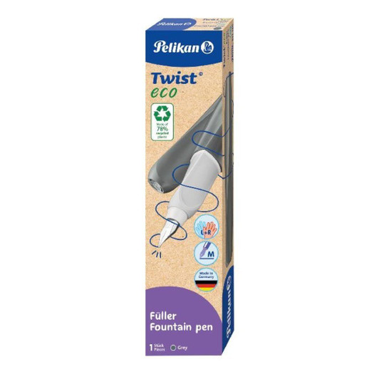  Pelikan Twist Eco Fountain Pen - Grey - Medium 