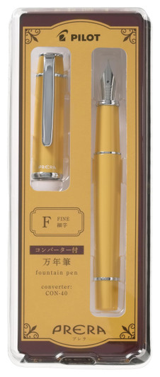 Pilot Prera Fountain Pen - Honey Yellow - Fine