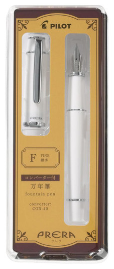  Pilot Prera Fountain Pen - Porcelain White - Fine 