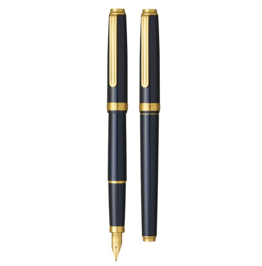 Platinum BISO Fountain Pen - Nebula Black (Dark Blue) - Fine