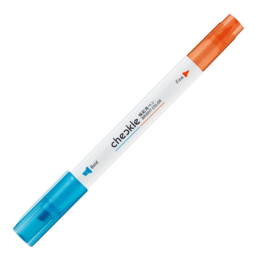 KOKUYO Checkle Memorization Double-Sided Marker - Blue / Orange