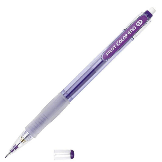  Pilot Color Eno Erasable Mechanical Pencil - 0.7 mm - Violet Body - Violet Lead 
