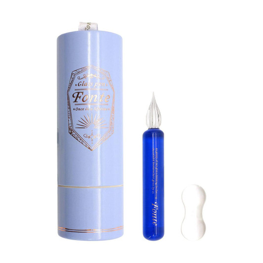  Komamono Lab Fonte Mini Glass Pen with Pen Rest - Blue 
