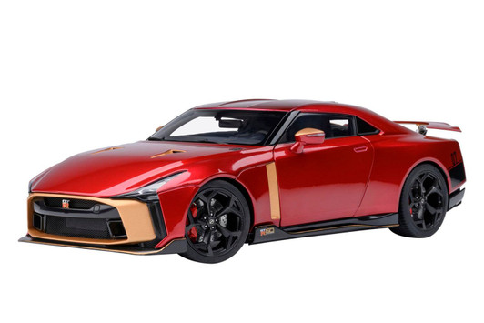 AUTOArt Autoart 1/18 Nissan GT-R50 By Italdesign Metallic Red Gold Finished Model 77514