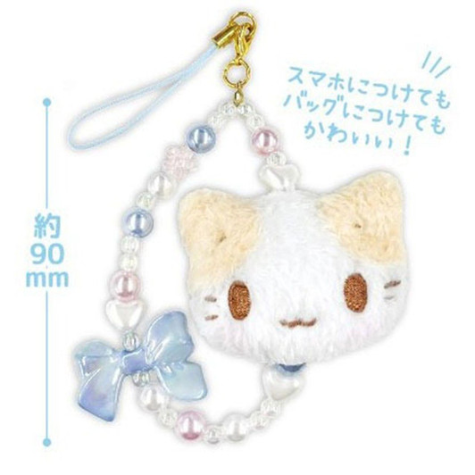  TCP Marshmallow Like Fluffy Cat Mascot Strap 
