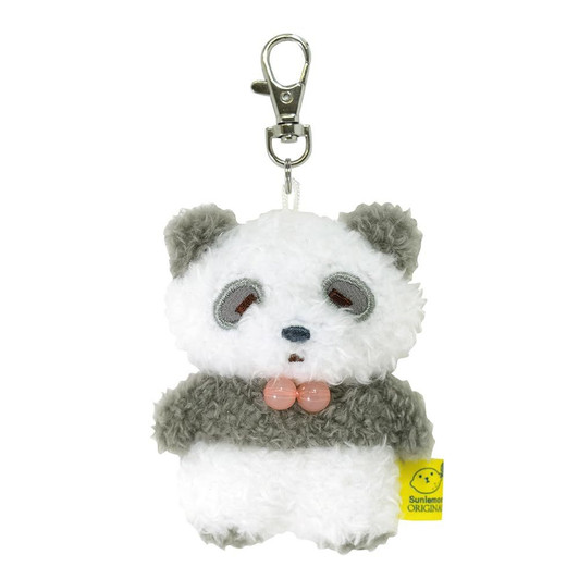 Sunlemon Fluffy Tutton Keychain Panda Gray