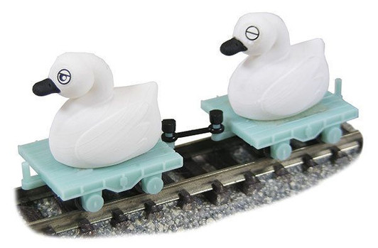 Tsugawa Yokou JT-12 Lake Surface Train: Baby Swans (2 Birds with Trolley) (N scale)