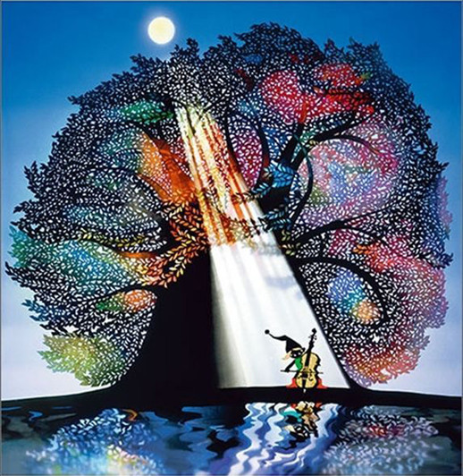 APPLEONE Jigsaw Puzzle 500-241 Seiji Fujishiro Art Moonlight (500 Pieces)