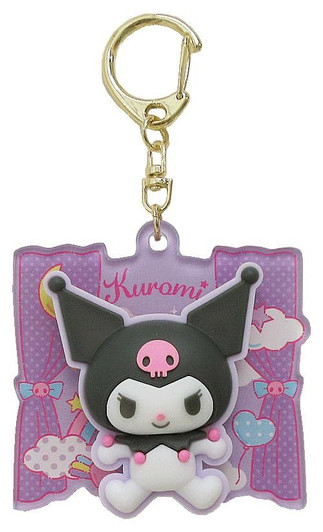 Unique730 Sanrio C Kururun Keychain (Kuromi)