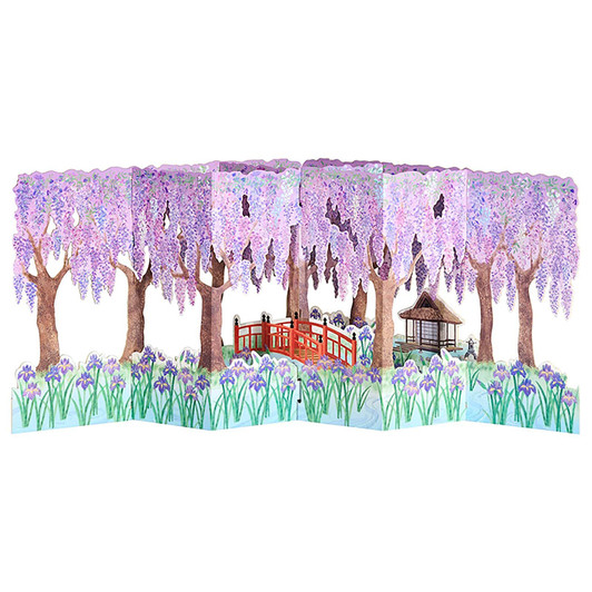 Sanrio Other Message Card Early Summer Wisteria And Japanese Iris JES 5-6 830364