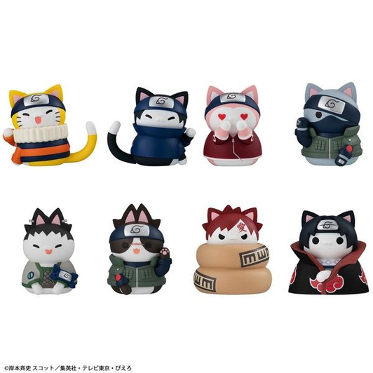 MegaHouse Mega Cat Project Nyaruto Cats Of Konoha Village 8 Pcs Box (Naruto) REBOOT