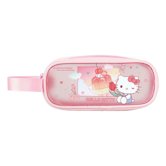 T's Factory Sanrio Handle Attached Matte Clear Pouch Jiggly Jelly / KT
