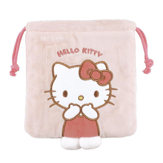  T's Factory Sanrio Foot Peeking Drawstring Pouch Hello Kitty 