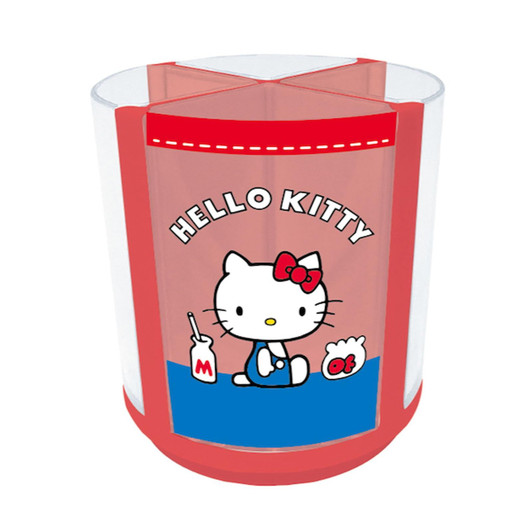 Kcompany Sanrio Characters Rotating Pen Stand Hello Kitty Red