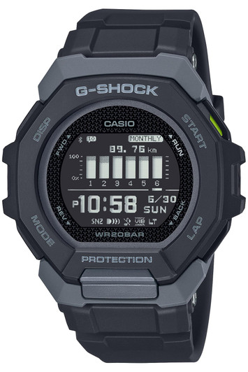 CASIO G-SHOCK G-SQUAD GBD-300-1JF Black Mens