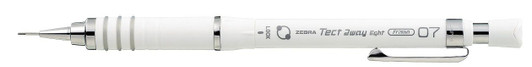 Zebra Zebra Tect 2way Light Drafting Pencil - 0.7 mm - White