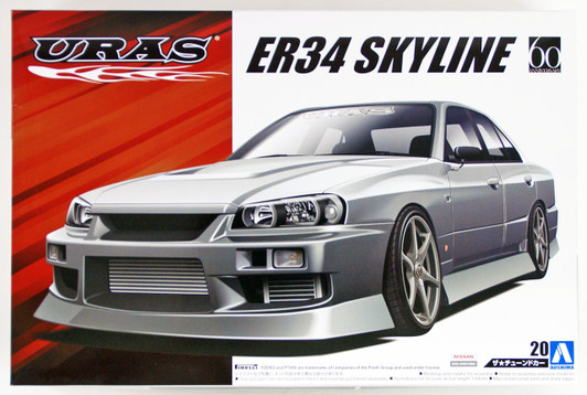 Aoshima 00205 URAS Nissan Skyline ER34 1/24 Scale Kit - Plaza Japan