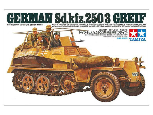  Tamiya 35113 1/35 German Sd.Kfz. 250/3 Grief Plastic Model 