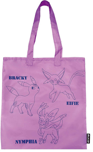 Maruyoshi Pokemon Tote Bag In Monster Ball 7 Espeon Umbreon Sylveon PS-0073PU