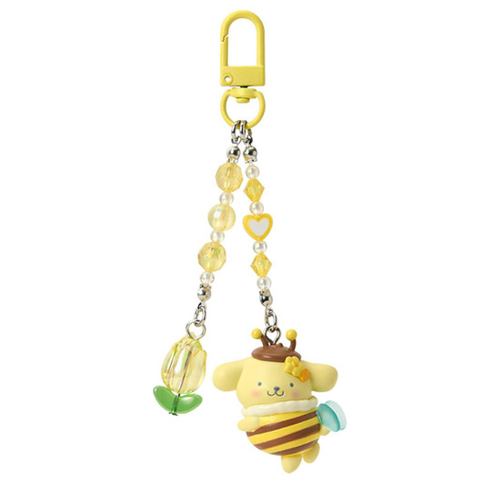 Sanrio PomPom Purin Keychain Flower Loving Bee 793388