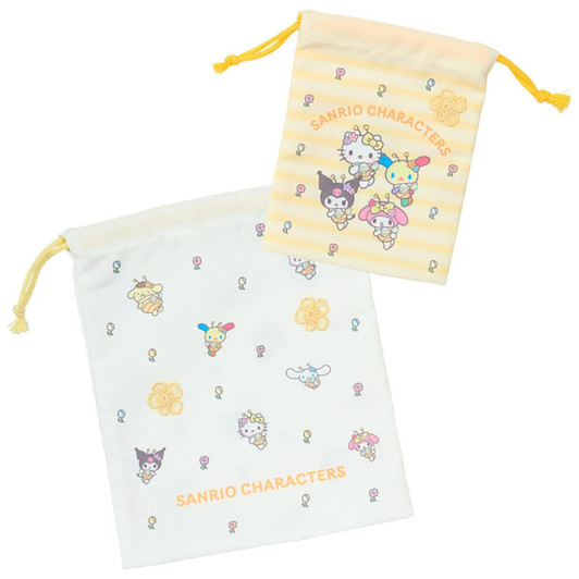  Sanrio Other Drawstring Pouch 2 Piece Set (Flower Loving Bee) Characters 793531 