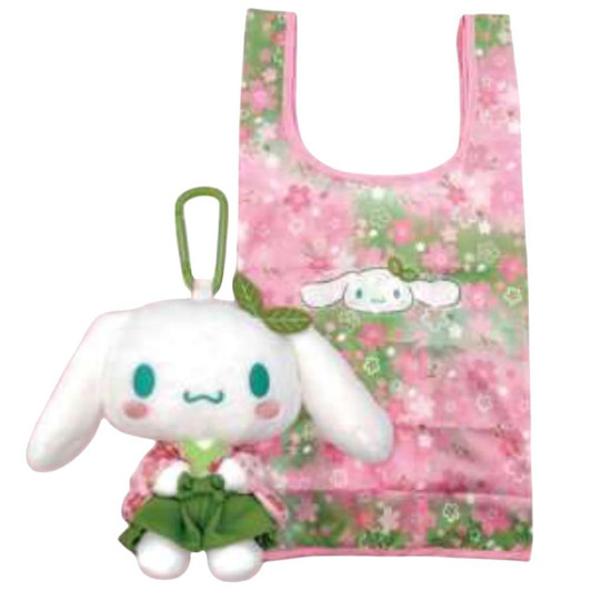 Nakajima Sanrio Plush Eco Bag Matcha Kimono Cinnamoroll