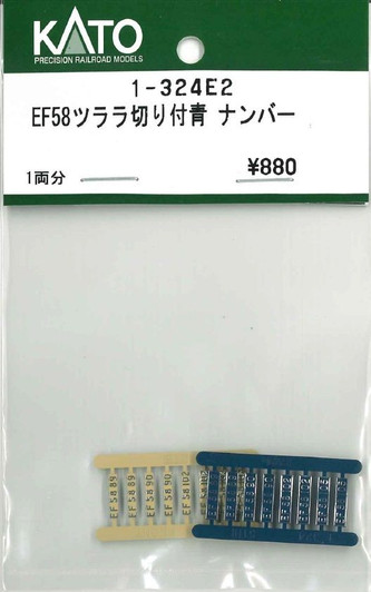KATO 1-324E2 Number Plate for EF58 Icicle Cutter Blue (HO scale)