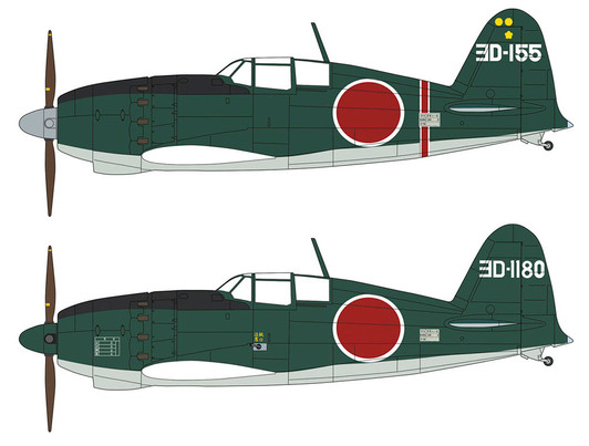 Hasegawa 02234 Mitsubishi J2M Interceptor Raiden Type 21 "JASDF 302nd Tactical Fighter Squadron Combo Part II" 1/72 scale kit