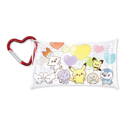 Pokemon Center Original Heart Carabiner Clear Multi Case PokePeace