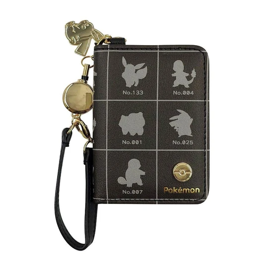  Pokemon Center Original Bifold Pass Case Silhouette Monotone 